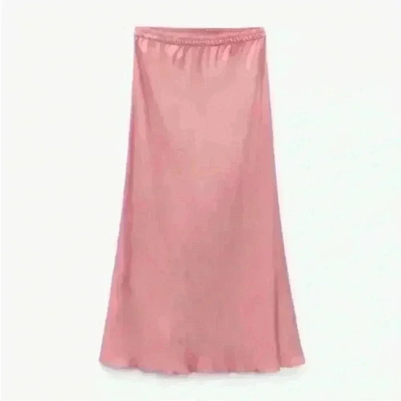 Zara Dresses & Skirts - Zara satin slip midi skirt